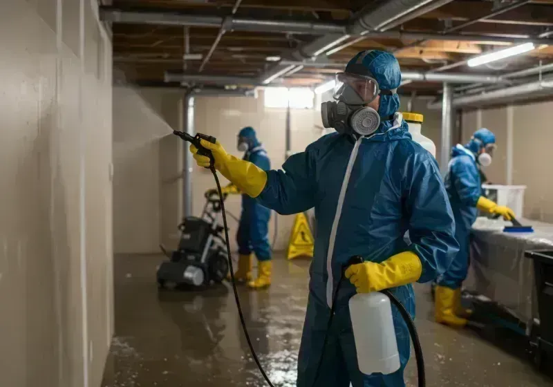 Basement Sanitization and Antimicrobial Treatment process in Nixa, MO