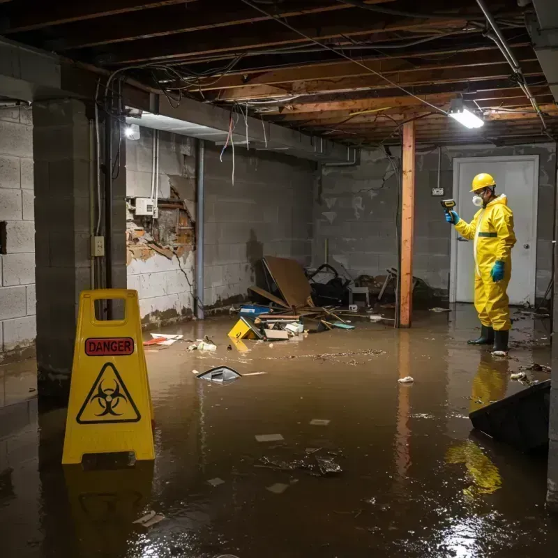 Flooded Basement Electrical Hazard in Nixa, MO Property