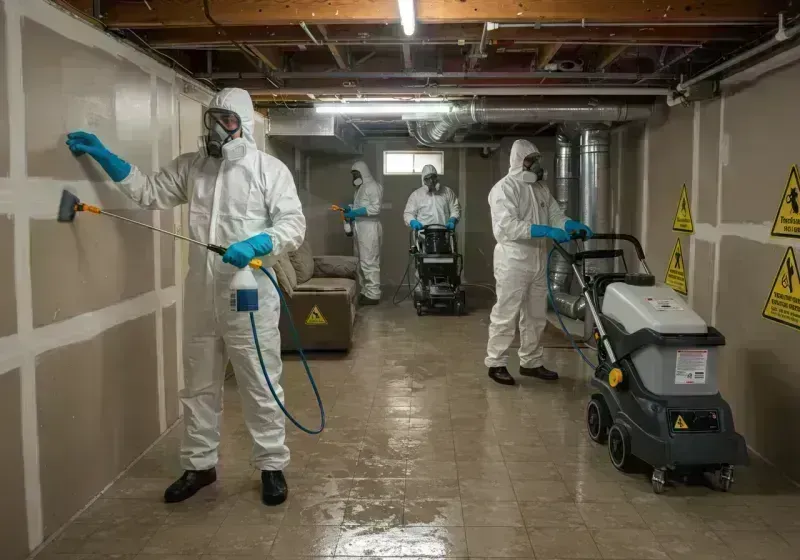 Basement Moisture Removal and Structural Drying process in Nixa, MO